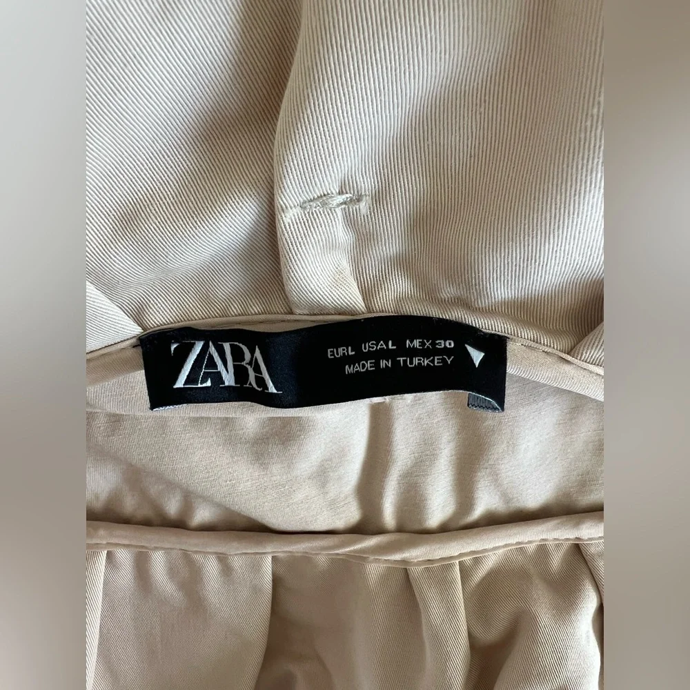 ZARA paperbag gabardine skirt L - Picture 12 of 12